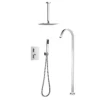 Thermostatic Concealed Tub & Shower Faucet Set With Handheld Shower 2 Thermostatic Concealed Tub & Shower Faucet Set With Handheld Shower -VINTAGE TUB Store rmflshsq12c s white