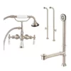 Mason Hill Collection Freestanding Clawfoot Tub And Faucet Set With Lift And Turn Drain -VINTAGE TUB Store rmh062fs bn