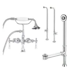 Mason Hill Collection Freestanding Clawfoot Tub And Faucet Set With Lift And Turn Drain -VINTAGE TUB Store rmh062fs c