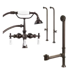 Mason Hill Collection Freestanding Clawfoot Tub And Faucet Set With Lift And Turn Drain -VINTAGE TUB Store rmh062fs orb