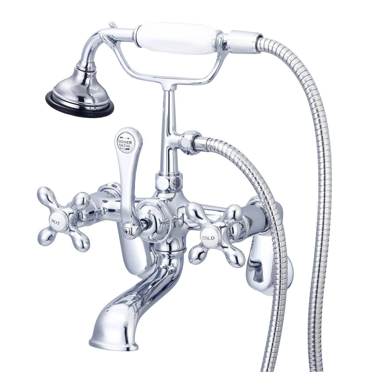 Mason Hill Collection Clawfoot Tub Wall / Bathroom Wall Mount English Telephone Faucet With Handshower 3 Mason Hill Collection Clawfoot Tub Wall / Bathroom Wall Mount English Telephone Faucet With Handshower