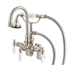 Mason Hill Collection Clawfoot Tub Wall Mount Gooseneck Faucet With Handshower