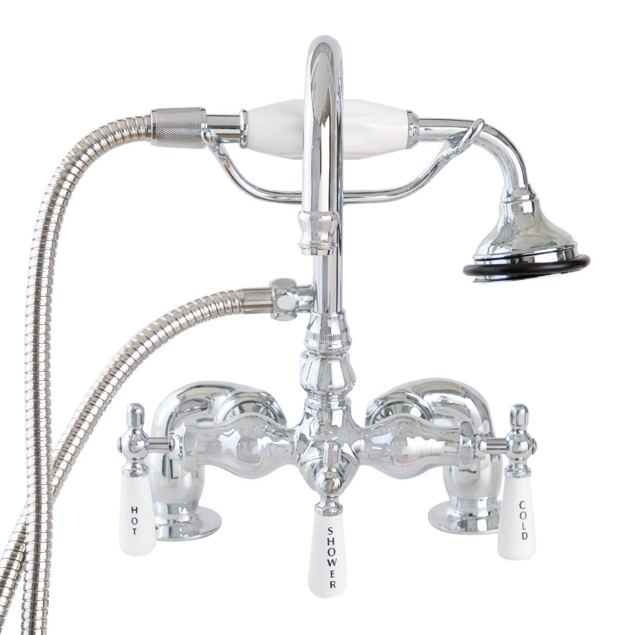Mason Hill Collection Deck Mount High Spout Tub Faucet With Handshower 5 Mason Hill Collection Deck Mount High Spout Tub Faucet With Handshower - Image 3