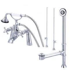 Mason Hill Collection Clawfoot Tub Rim Mount English Telephone Faucet With Handshower Complete Set 6 Mason Hill Collection Clawfoot Tub Rim Mount English Telephone Faucet With Handshower Complete Set -VINTAGE TUB Store rmhset4 c