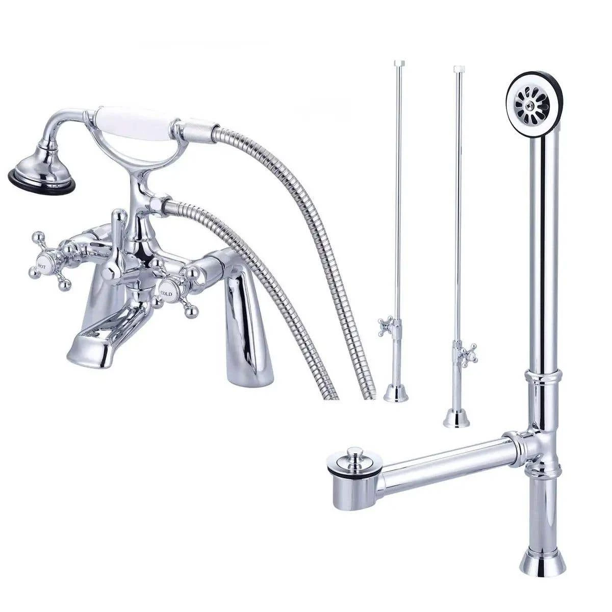Mason Hill Collection Clawfoot Tub Rim Mount English Telephone Faucet With Handshower Complete Set 4 Mason Hill Collection Clawfoot Tub Rim Mount English Telephone Faucet With Handshower Complete Set - Image 2