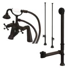 Mason Hill Collection Clawfoot Tub Rim Mount English Telephone Faucet With Handshower Complete Set 7 Mason Hill Collection Clawfoot Tub Rim Mount English Telephone Faucet With Handshower Complete Set -VINTAGE TUB Store rmhset4 orb