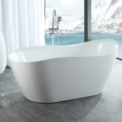 Morgan 67 Inch Acrylic Contemporary Wave Double Ended Tub - No Faucet Drillings 17 Morgan 67 Inch Acrylic Contemporary Wave Double Ended Tub - No Faucet Drillings -VINTAGE TUB Store rmj15 2