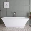 Asher Acrylic Double Ended Freestanding Tub - No Faucet Drillings -VINTAGE TUB Store rmj19 life