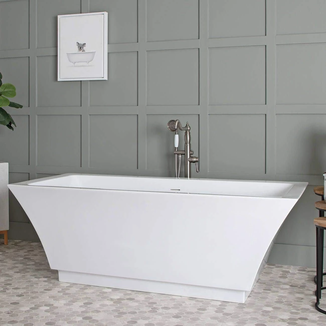 Asher Acrylic Double Ended Freestanding Tub - No Faucet Drillings 4 Asher Acrylic Double Ended Freestanding Tub - No Faucet Drillings - Image 2