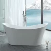 Layla 67 Inch Acrylic Double Slipper Freestanding Tub - No Faucet Drillings -VINTAGE TUB Store rmj22 1