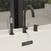 Contemporary Deck Mount Tub Faucet With Handshower -VINTAGE TUB Store rmjdf faucet rs445 matteblack srqc5asfajmwxpgf