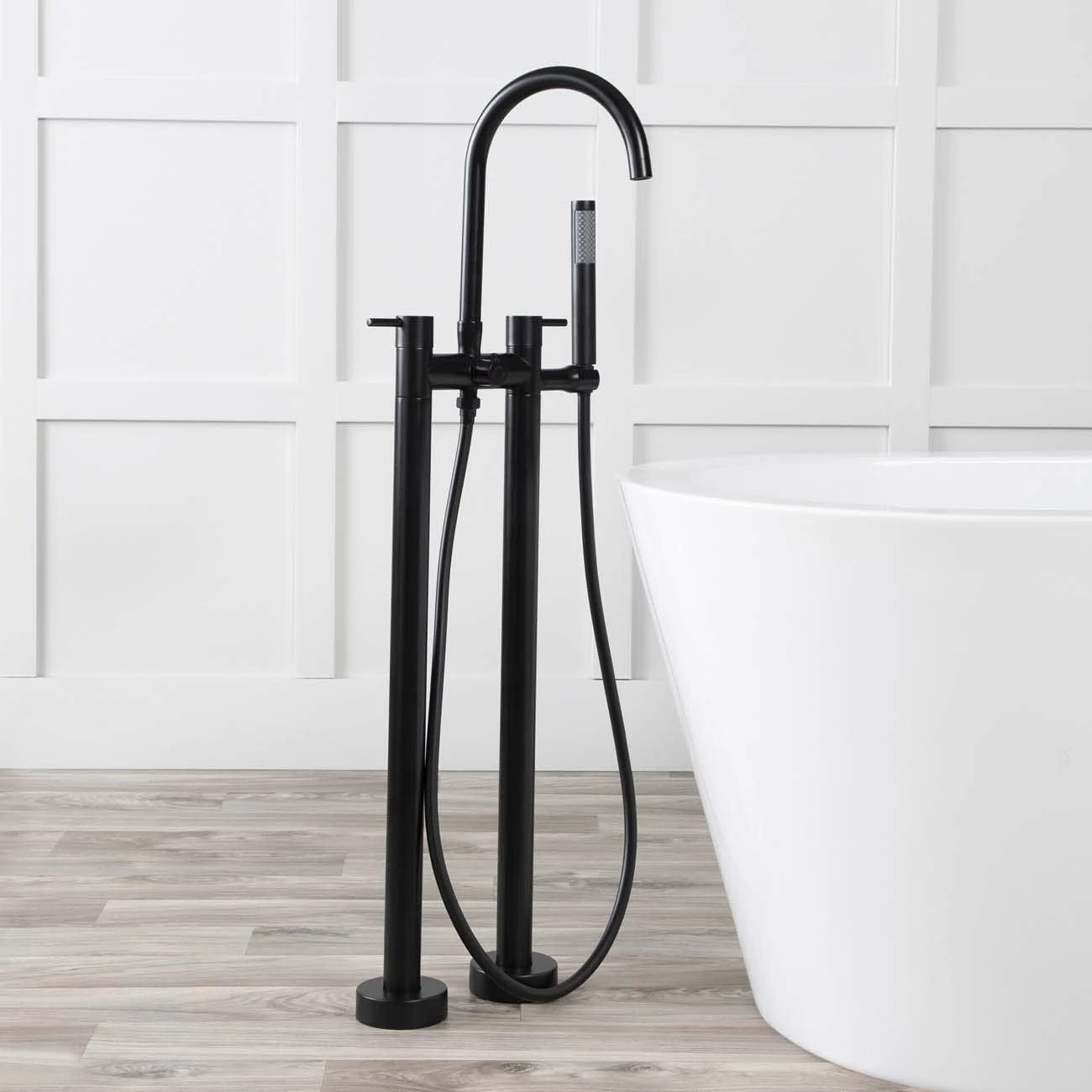 Contemporary Double Post Freestanding Tub Faucet 3 Contemporary Double Post Freestanding Tub Faucet