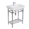 Console Lavatory Sink With Square Sink -VINTAGE TUB Store rmm061 con 1 bn wh angle
