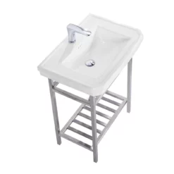 Console Lavatory Sink With Square Sink -VINTAGE TUB Store rmm061 con 1 bn wh top angle