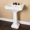 White 26 Inch Vintage Porcelain Pedestal Sink -VINTAGE TUB Store rmm061 s life 1
