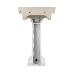 22 Inch Pedestal Sink -8 Inch Faucet Drillings - White -VINTAGE TUB Store rmm071 8 wh back