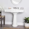 Atwell 34 Inch White Porcelain Pedestal Sink -VINTAGE TUB Store rmm915 s 8