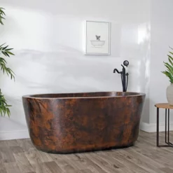 Moroccan Copper Double Ended Freestanding Tub 8 Moroccan Copper Double Ended Freestanding Tub -VINTAGE TUB Store rmmx833 64 ac life side