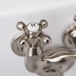 Clawfoot Tub Wall Mount Faucet - Metal Cross Handles -VINTAGE TUB Store rmn030bn detail 3 1