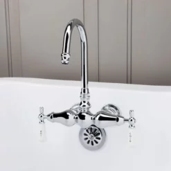Bathtub Wall Mount Gooseneck Clawfoot Bathtub Faucet -VINTAGE TUB Store rmn149 1cp
