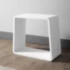 Matte White Solid Surface Bathroom Stool -VINTAGE TUB Store rmrmtw co2 mw life angle