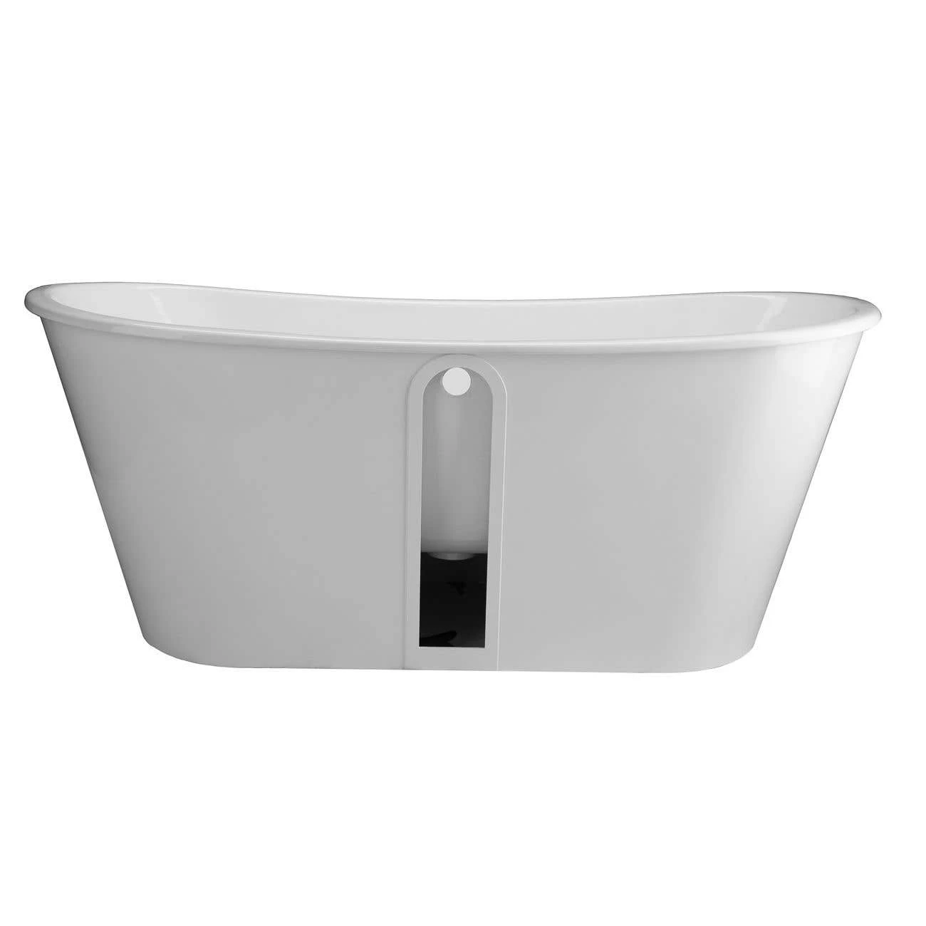Manchester 67 Inch Cast Iron Double Ended Skirted Tub - No Faucet Drillings - White 6 Manchester 67 Inch Cast Iron Double Ended Skirted Tub - No Faucet Drillings - White - Image 4
