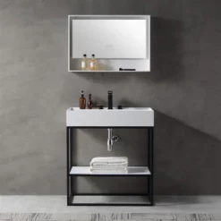 Franklin 40 Inch Console Bathroom Sink - 8 Inch Faucet Drillings