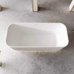 Vertical 67 Inch Acrylic Fluted Double Ended Freestanding Tub -VINTAGE TUB Store rmtw 7682 top 7utyhes31ajoeenk