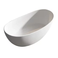 Milou Resin Double Slipper Matte Tub -VINTAGE TUB Store rmtw01 s angle