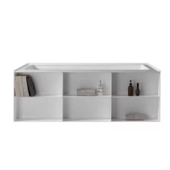 Lieke Shelved Acrylic Freestanding Bathtub 12 Lieke Shelved Acrylic Freestanding Bathtub -VINTAGE TUB Store rmtw03 front