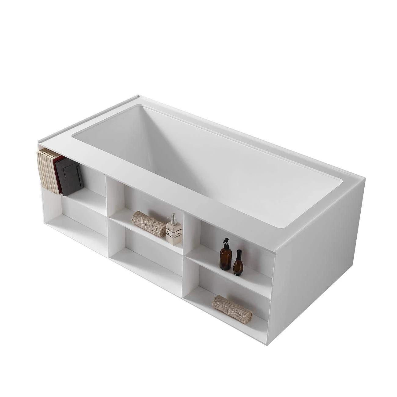 Lieke Shelved Acrylic Freestanding Bathtub 8 Lieke Shelved Acrylic Freestanding Bathtub - Image 6