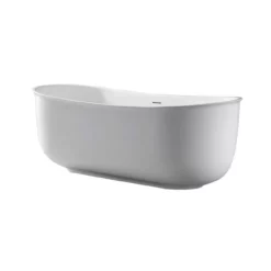 Mees 67 Inch Acrylic Double Ended Freestanding Tub -VINTAGE TUB Store rmtw07 angle