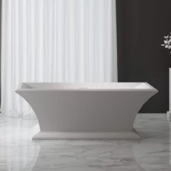 Quin 67 Inch Acrylic Double Ended Pedestal Tub