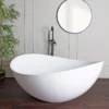 Aini 59 Inch Freestanding Acrylic Japanese Soaking Tub -VINTAGE TUB Store rmtw66 s life