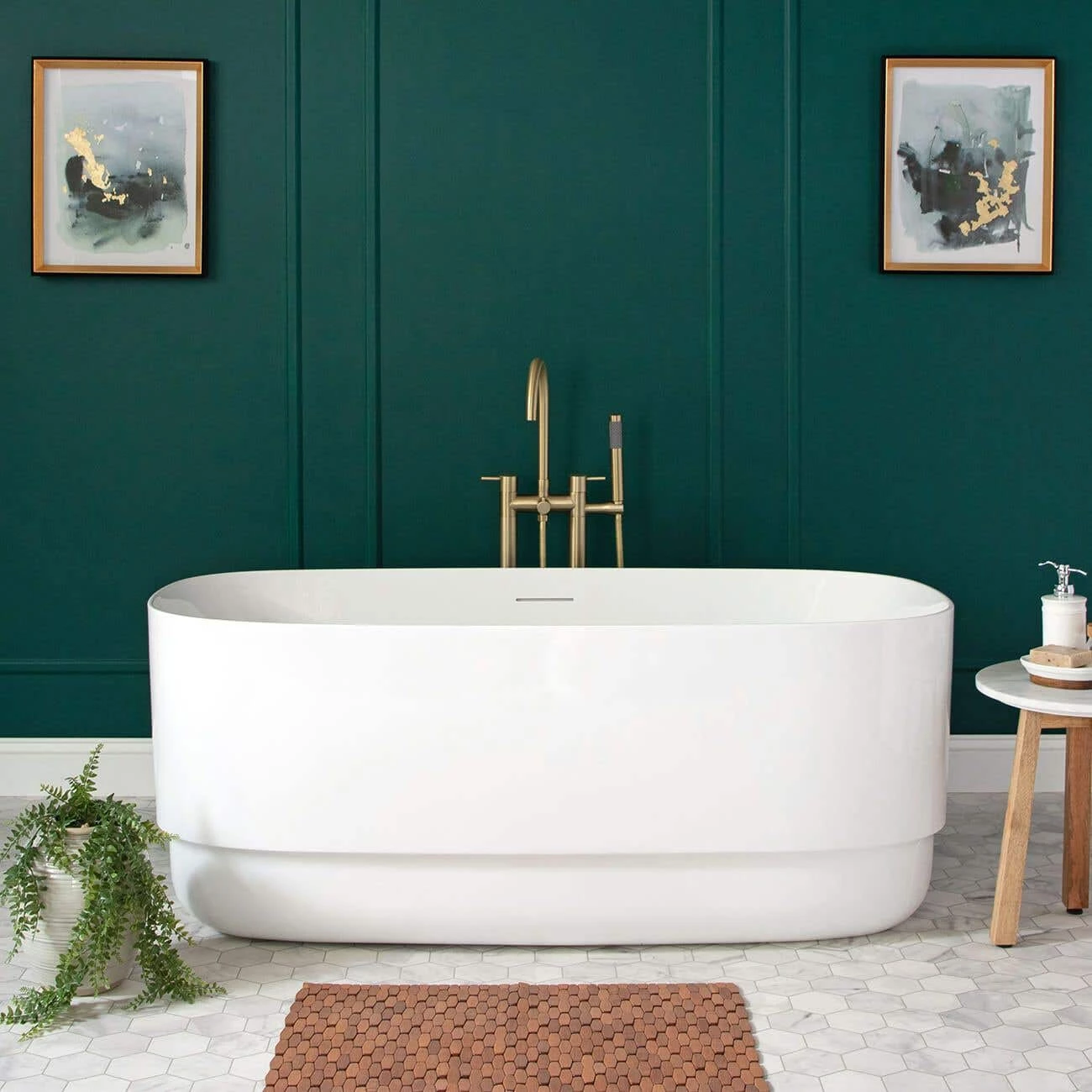 Nia Acrylic Double Ended Freestanding Tub 3 Nia Acrylic Double Ended Freestanding Tub