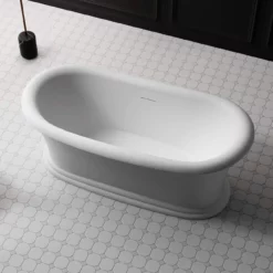 Franklin 67 Inch Freestanding Slipper Acrylic Tub -VINTAGE TUB Store rmtw7992 67 life top angle