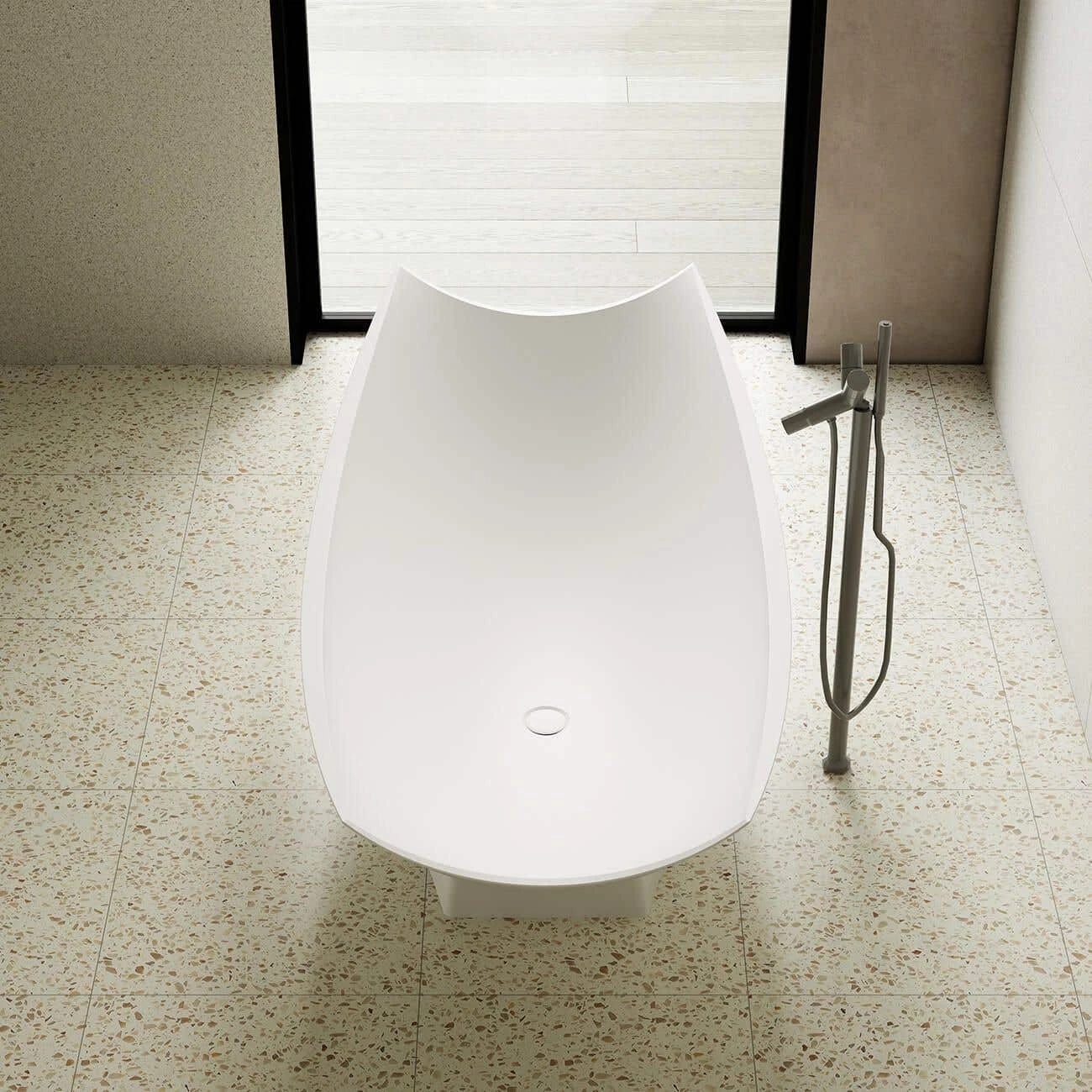 Everdeen 70 Inch Resin Hammock Freestanding Tub 5 Everdeen 70 Inch Resin Hammock Freestanding Tub - Image 3