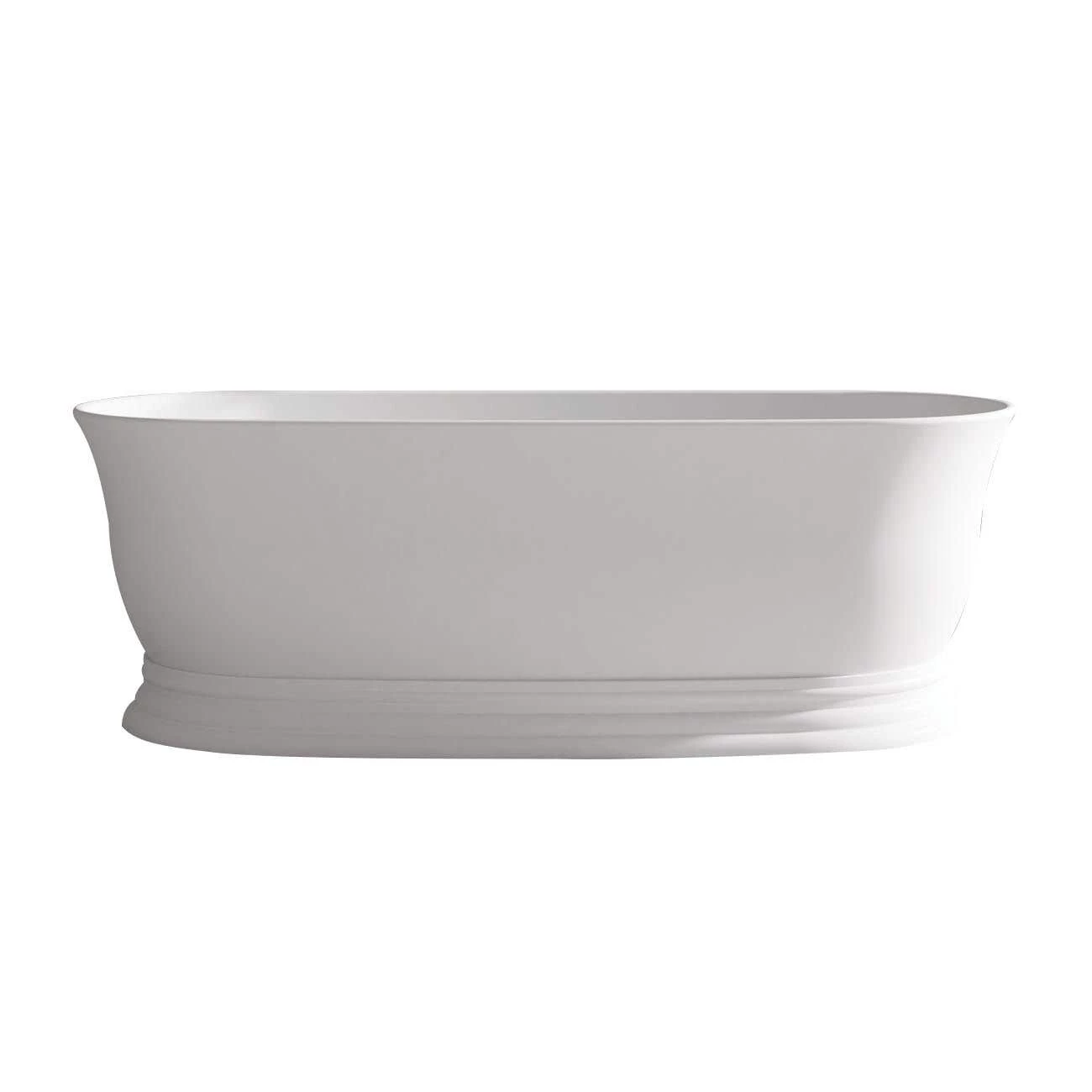 Fleur 71 Inch Resin Double Ended Matte Pedestal Tub 5 Fleur 71 Inch Resin Double Ended Matte Pedestal Tub - Image 3
