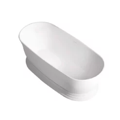 Fleur 71 Inch Resin Double Ended Matte Pedestal Tub 9 Fleur 71 Inch Resin Double Ended Matte Pedestal Tub -VINTAGE TUB Store rmtw89 top angle