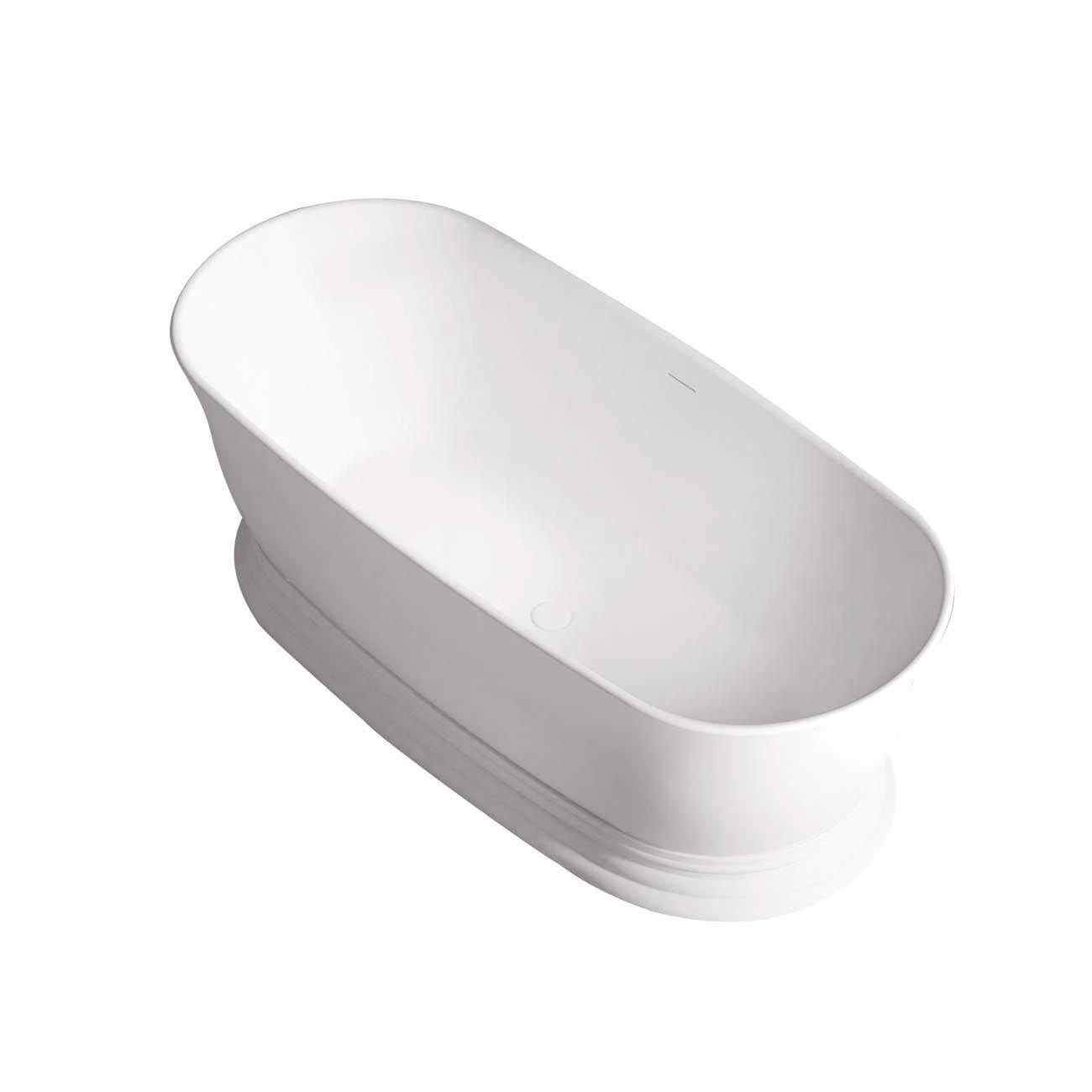 Fleur 71 Inch Resin Double Ended Matte Pedestal Tub 6 Fleur 71 Inch Resin Double Ended Matte Pedestal Tub - Image 4