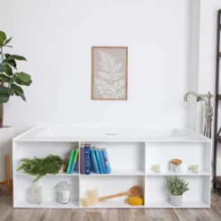 Lieke Shelved Acrylic Freestanding Bathtub