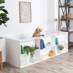 Lieke Shelved Acrylic Freestanding Bathtub 11 Lieke Shelved Acrylic Freestanding Bathtub -VINTAGE TUB Store rmtwo3 life dog2