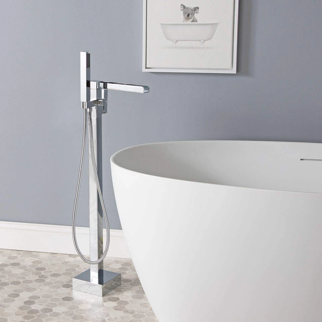 Kally Collection Freestanding Waterfall Tub Filler 3 Kally Collection Freestanding Waterfall Tub Filler