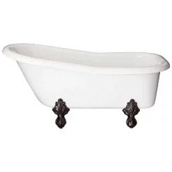 Ambassador Acrylic Slipper Clawfoot Tub - No Faucet Drillings -VINTAGE TUB Store rs551 o 1 3