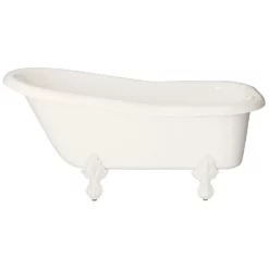 Ambassador Acrylic Slipper Clawfoot Tub - Tub Wall Faucet Drillings -VINTAGE TUB Store rs553 p 1