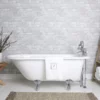Heritage 60 Inch Cast Iron Clawfoot Tub Package With British Telephone Faucet With Fixtures - White / Chrome Feet & Fixtures -VINTAGE TUB Store savingspackage01rc 1