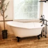 Charlotte 60 Inch Cast Iron Slipper Clawfoot Tub Package -VINTAGE TUB Store tubset14orb 3