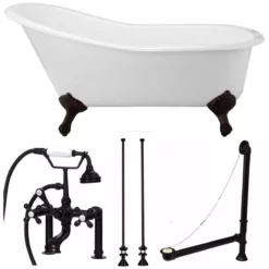 Charlotte Cast Iron Slipper Clawfoot Tub Package -VINTAGE TUB Store tubset16orb 1