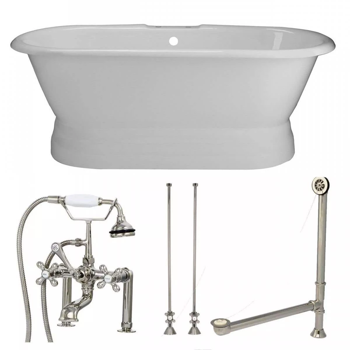 Oxford Cast Iron Double Ended Pedestal Tub Package - Rim Faucet Drillings 9 Oxford Cast Iron Double Ended Pedestal Tub Package - Rim Faucet Drillings - Image 7