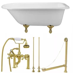 Heritage Cast Iron Classic Clawfoot Tub Package -VINTAGE TUB Store tubset27pbpb 1